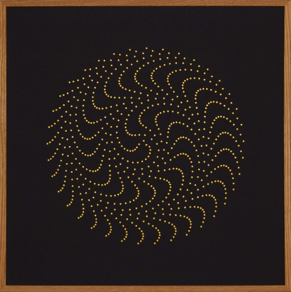 Papierkunst „Sternenzauber“ im 50x50cm Eichenholzrahmen